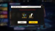 Click the Confirm button to access the next interface (Image via Garena)